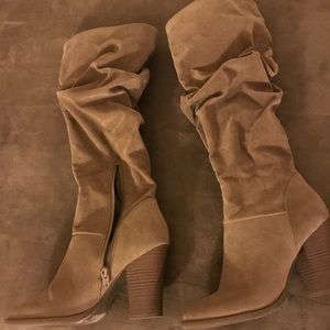 Nude Knee High Boots